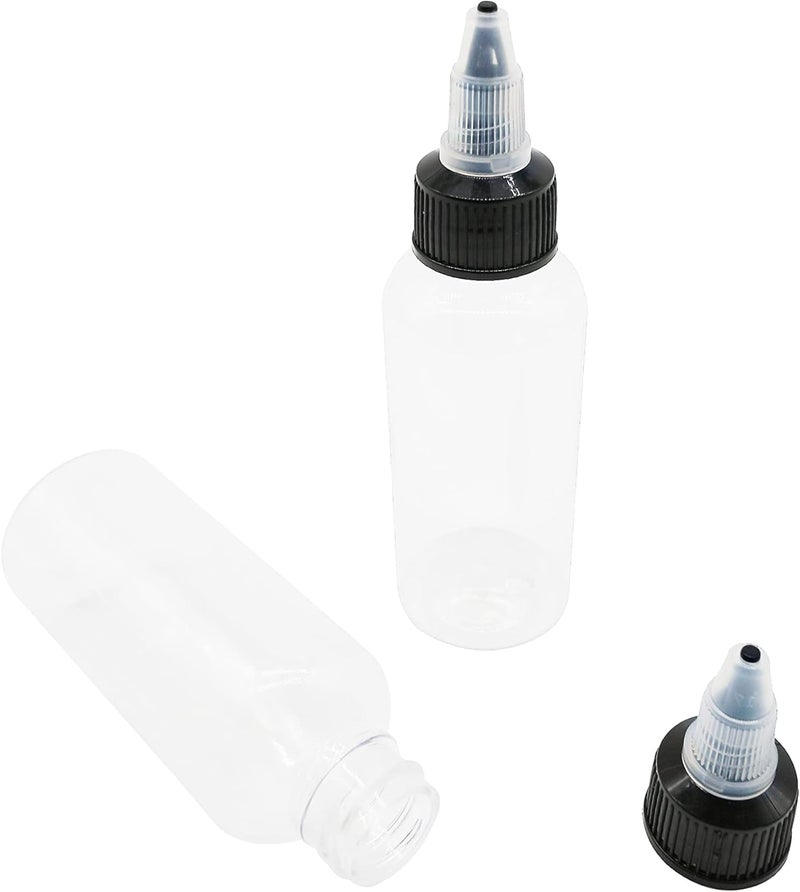 HuoHuo Hard Plastic Extruded Liquid Bottle, PET Plastic, Dispensing Bottle - 28 Pcs, 0.5 oz (15ml) Each, Laboratory, Ink, Watercolor Pigment Bottle - Image 2